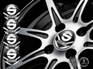 Sparco Pegatina Silicona Logo Insignias de Aro de Lujo